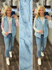 Lettie Quilted Fleece Vest - Denim