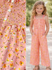 Trinity Coral Floral Jumpsuit - KIDS