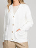 Kendell Large Weave Button Cardi - Ivory