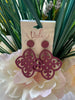 Sonya Laser-Cut Earrings - Mauve