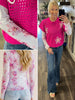 Hanna Mesh Long Sleeve Top - Pink/Purple