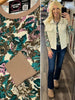 Karen Floral Long Sleeve - Teal/Taupe