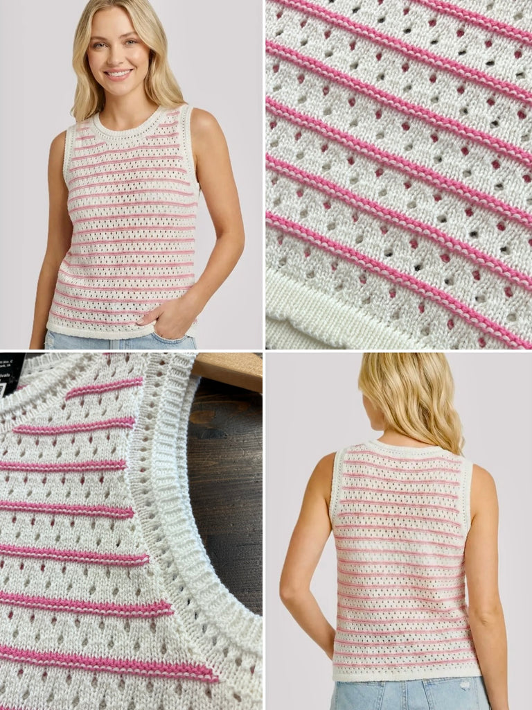 Kinze Striped Sweater Tank