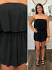 Kelly Strapless Romper-Black