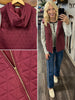 Suri Quilted Vest - Maroon