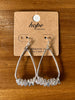 Erin Teardrop Wrapped Hoops - Silver
