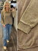 Sadie Mineral Wash Long Sleeve - Mocha