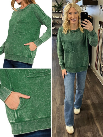 Gia Striped Sleeve Pullover