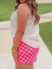 Kayla Pink Checkered Skort