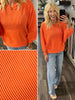Ottilie Ribbed Sweatshirt Orange