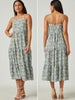 Malika Tiered Blue Floral Dress