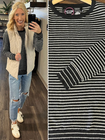 Ami Ribbed 1/4 Zip Pullover