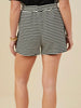 Kalexes Black/White Striped Shorts
