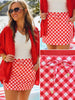 Rori Red Gingham Skort