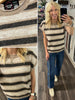 Sutton Striped Short Sleeve Sweater