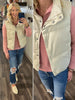 Mistie Faux Leather Vest - Cream