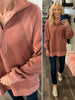 Kim 1/4 Zip Pullover - Mauve