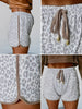 Ella Leopard Shorts - Gray