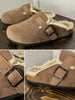 Maddie Fur-Lined Clog - Chestnut