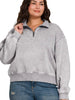 Meg 1/4 Zip - Sleet Gray