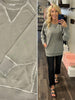Kaelyn Long Pocket Crewneck - Sleet Gray
