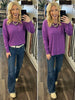 Georgine Center-Seam Sweater - Royal Purple