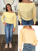 Olivia Boat Neck Top - Yellow