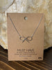 Belle Bow Necklace - Silver
