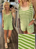 Yasmin Striped Romper - Green