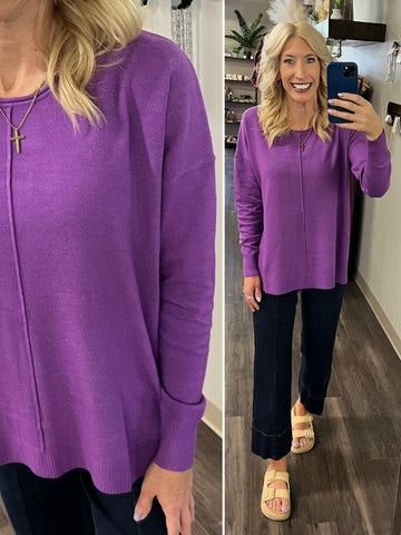 Sasha 1/4 Zip Pullover - Magenta