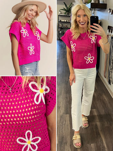 Mandy Blue Contrast Stripe Top