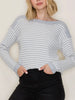 Jamie Striped Sweater - Gray