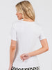 Amara Ribbed Short Sleeve Tees - Ivory