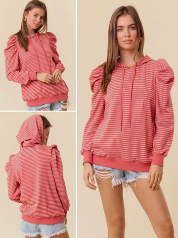 Kristin Soft Waffle V-Neck Sweater - Pink