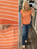 Shelby Striped Cap Sleeve Sweater
