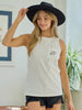 Sonya Heart On My Pocket Tank - Ivory