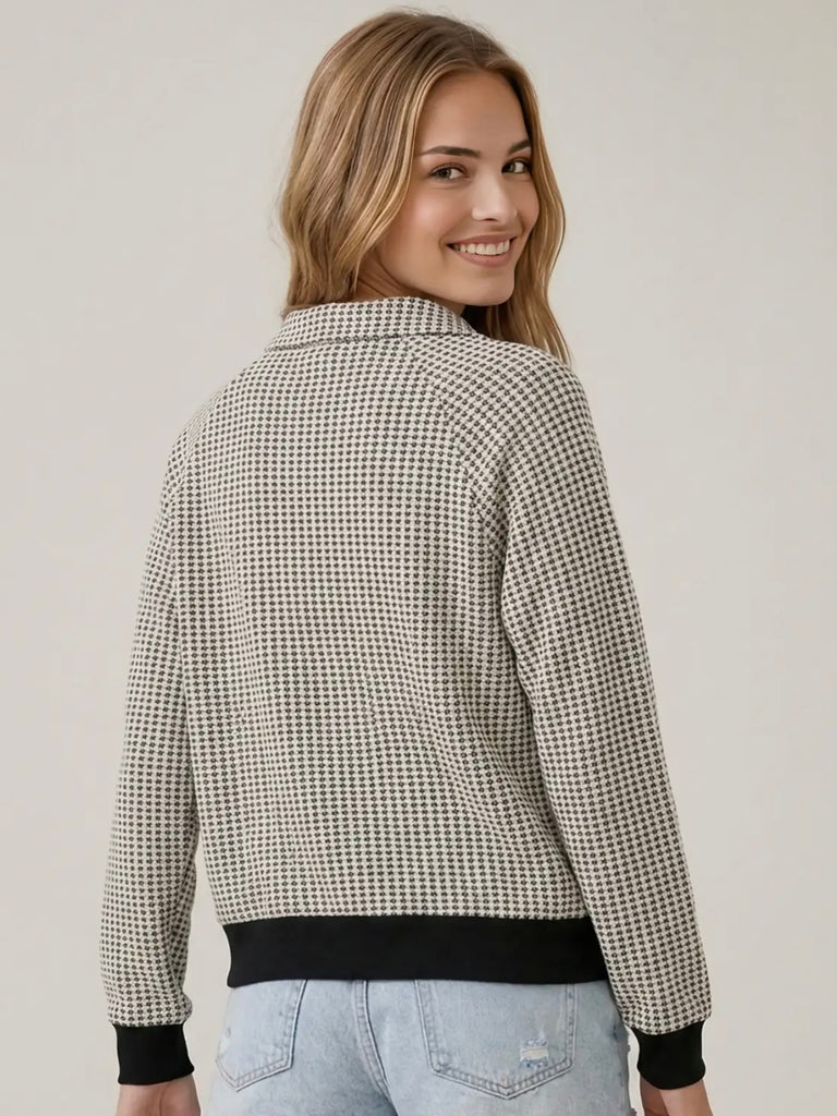 Maria Two Toned Sweater - Black