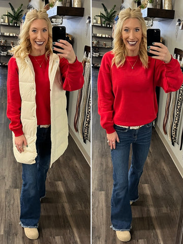 Gia Striped Sleeve Pullover