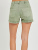 Lauren Mid Rise Olive Shorts