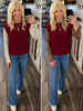 Bonnie Sweater Vest - Burgundy
