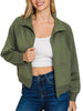 Belle Scuba Zip Jacket - Olive