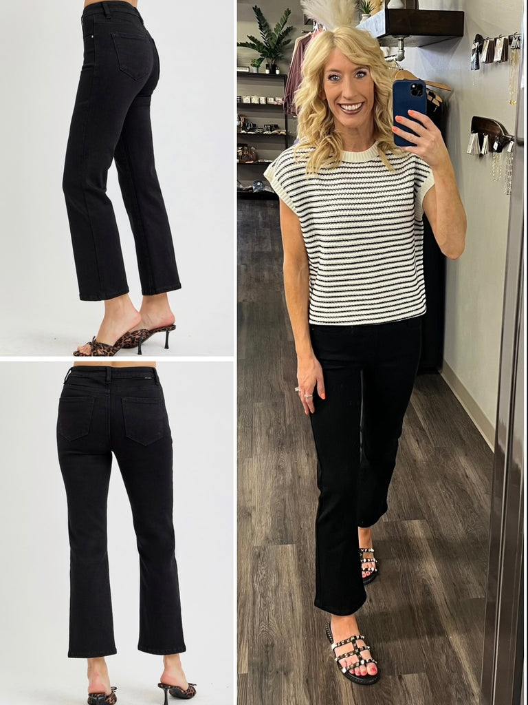 Michelle High-Rise Straight Crops