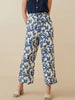 Zara Blue/White Floral Wideleg Pants