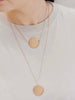 Double Disc Necklace - 14k Rose Gold