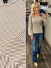 Kate Mocha/Taupe Bubble Sleeve Top