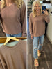 Diane So-Soft Center-Seam Sweater - Mocha