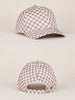 Chloe Mocha Checker Baseball Cap