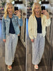 Riley Pinstripe Drawstring Pant