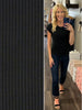 Katrina Ribbed Cap Sleeve Top - Black