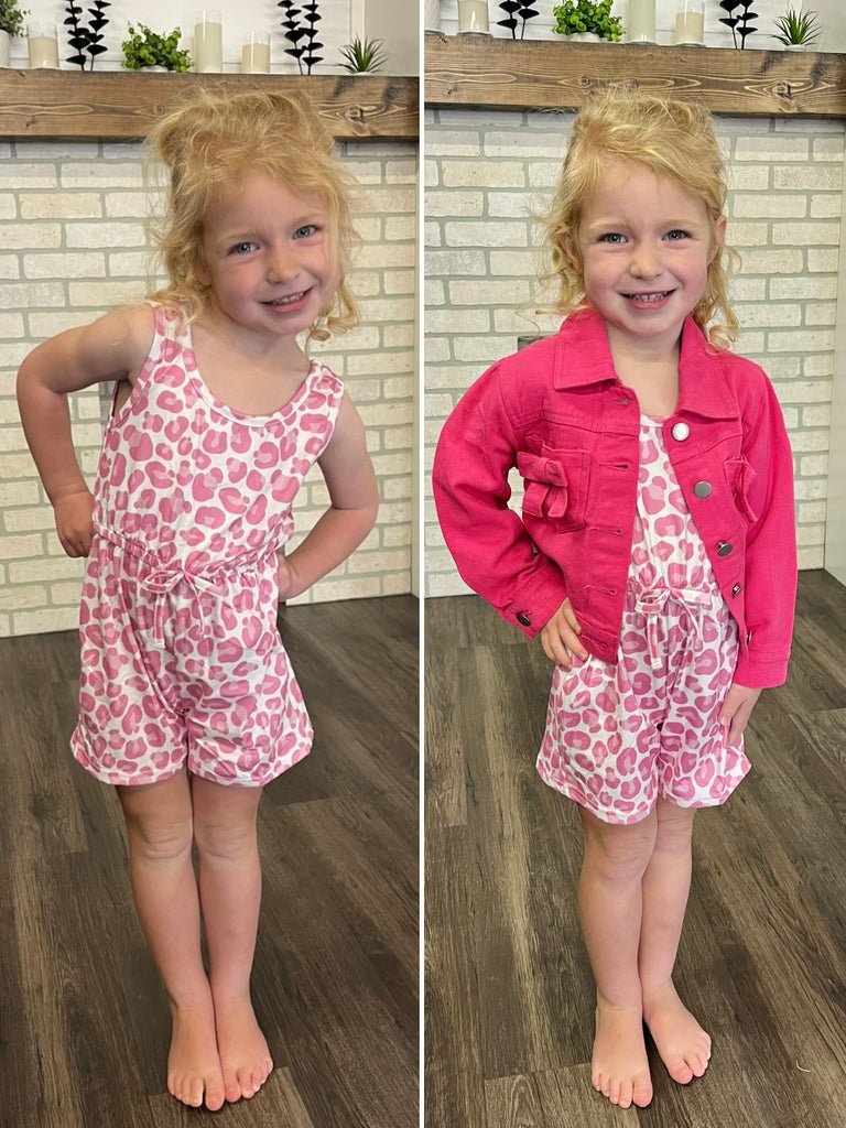 Harlow Romper - Pink Leopard - KIDS